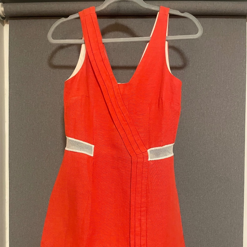 Rag and bone coral dress with mesh cut out